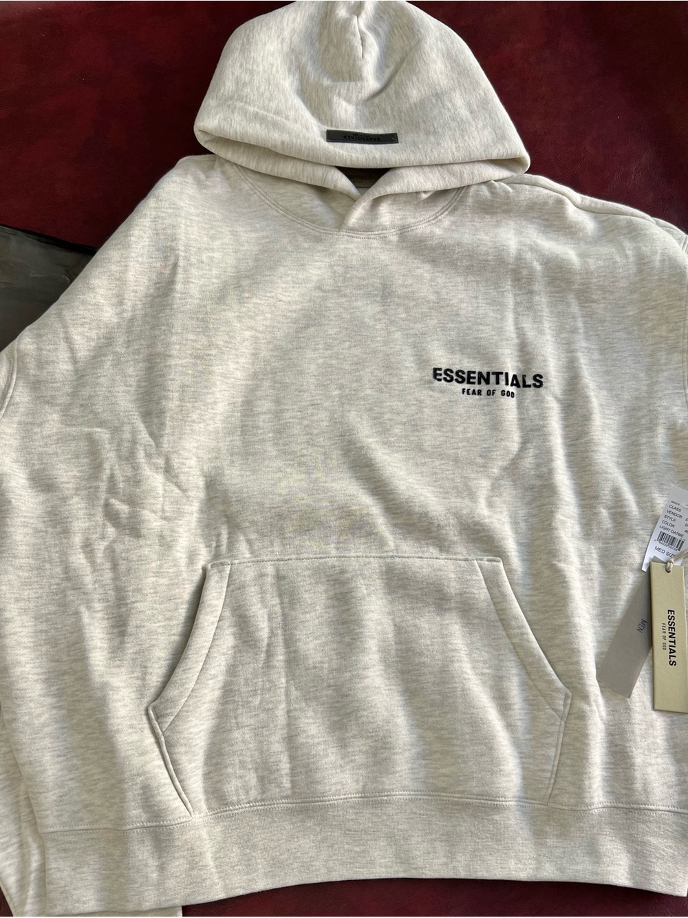 Men's Light Oatmeal Essentials Hoodie